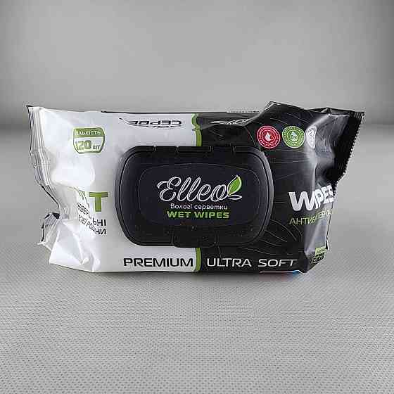 Серветки вологі 120 шт.з клапан "ELLEO" універсальні антибак (1 пачка) Харків