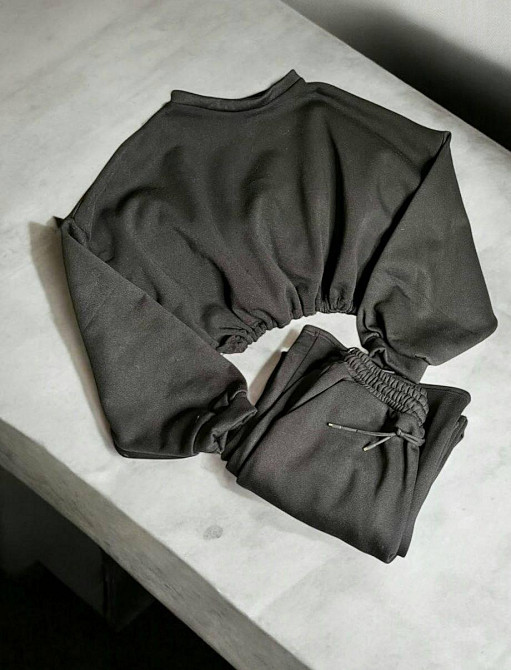 Женский теплый костюм с брюками и свитшотом в фасоне «летучая мышь» трехнитка на флисе Одесса - изображение 4