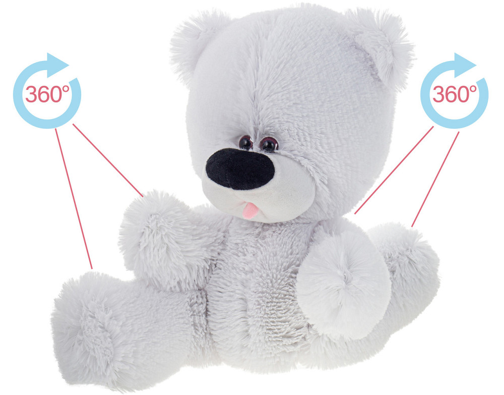 Ведмідь на шарнірах Аліна 32 см Білий Киев - изображение 2