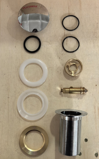 Донный клапан для раковины Koer PW-12-01 1 1/4'' без перелива автоматический СLICK-СLACK (Цвет хром) (KR5798) Киев - изображение 9