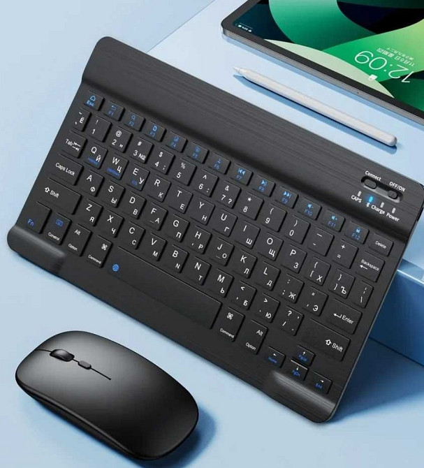 Безпроводная Bluetooth Клавиатура с мышью, стилус, подставка! Киев - изображение 2
