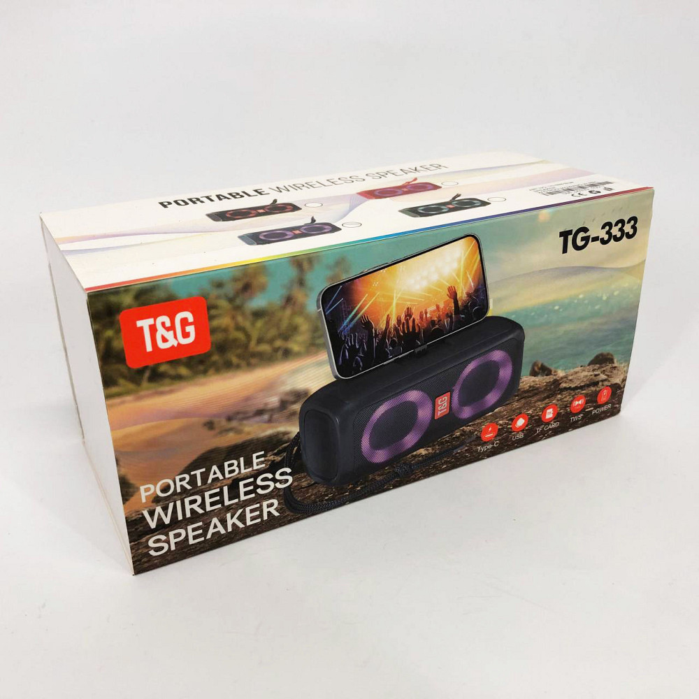 Bluetooth колонка з якісними басами TG333, Bluetooth музична колонка Портативна блютуз QI-44 Івано-Франківськ - фото 7