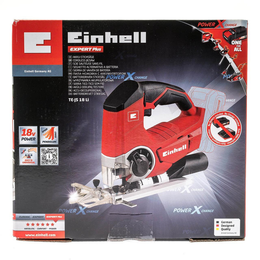 Профессиональный аккумуляторный лобзик ручной Einhell TE-JS 18 Li Solo : 3000 об/мин (без АКБ и ЗУ) Киев - изображение 10