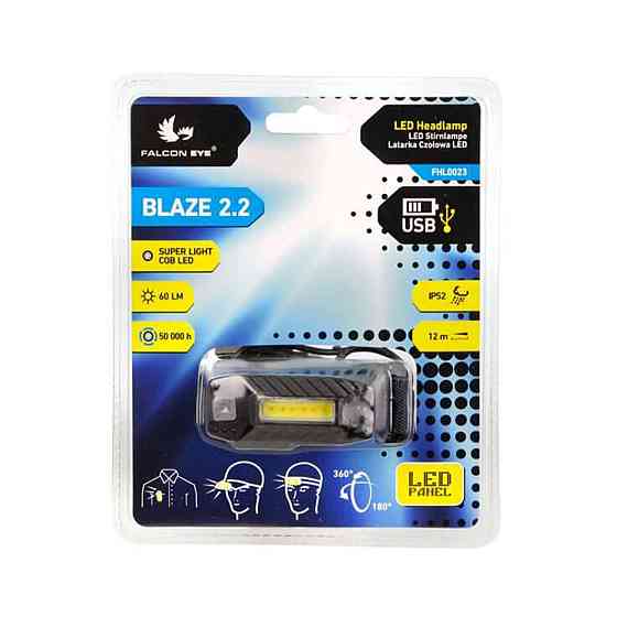 Фонарь налобный Falcon Eye Blaze 2.2 (60 Lm) USB Rechargeable (FHL0023) Вінниця