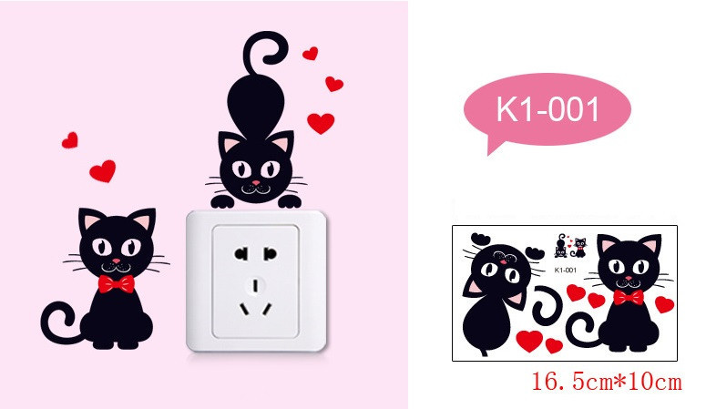 Декоративные наклейки на выключатель Котики Киев - изображение 4