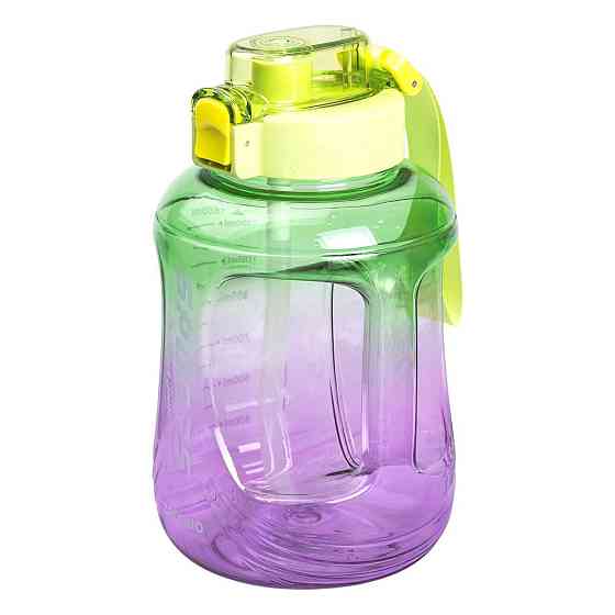 Спортивна пляшка для води 1.6 л з трубочкою, зелена Київ