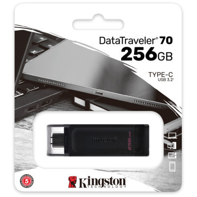 USB флеш накопичувач Kingston 256GB DataTraveller 70 USB 3.2 / Type-C (DT70/256GB) Вінниця - фото 8