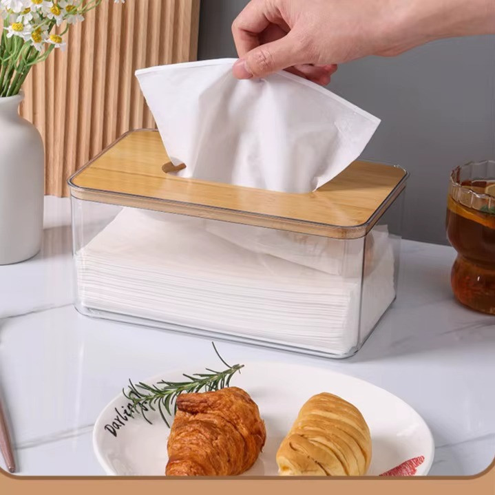 Oрганайзер-контейнер для салфеток,пластиковый Размер M с деревяной крышкой Каменец-Подольский - изображение 8