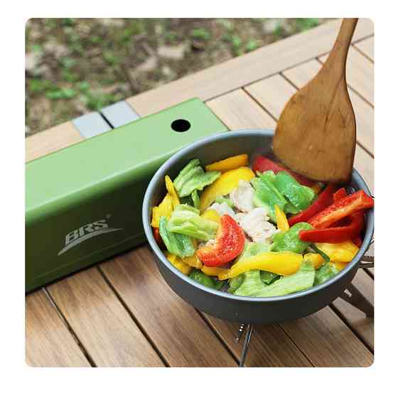 Набор туристической посуды (кастрюля с крышкой, сковородка, 2 тарелки, ложка, черпак и губка) BRS-151, алюминий Киев