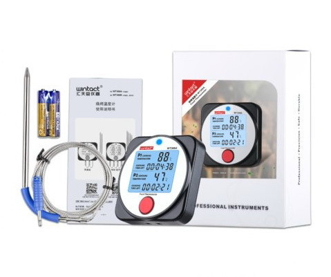 Термометр цифровий для барбекю 2-канальний Bluetooth, -40-300 °C WINTACT WT308A Чернігів - фото 5