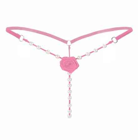Труси з перлами one size рожевий Київ