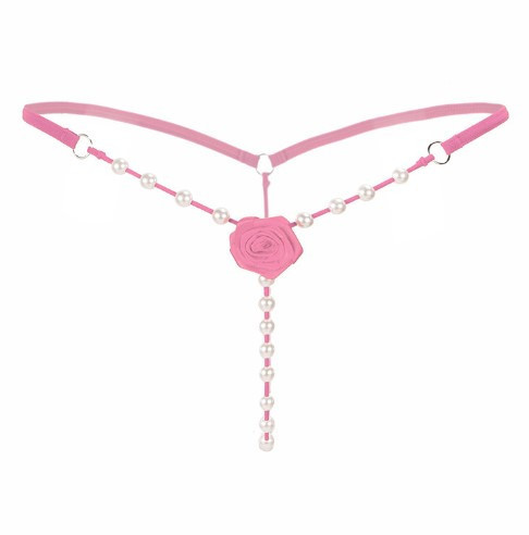 Трусы с жемчугом one size розовый Киев - изображение 1