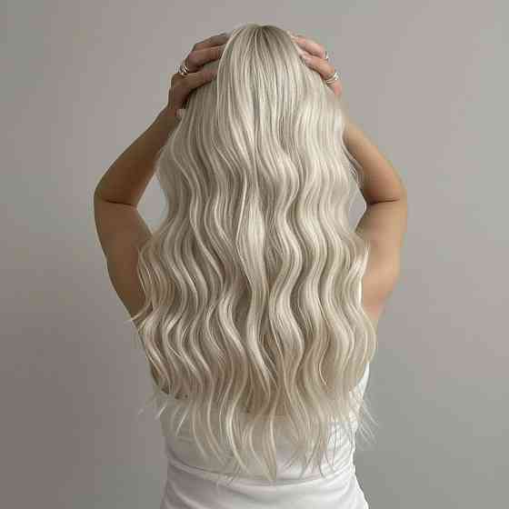 Парик волнистый длинный 70 см из искусственных волос женский Блондин Винница