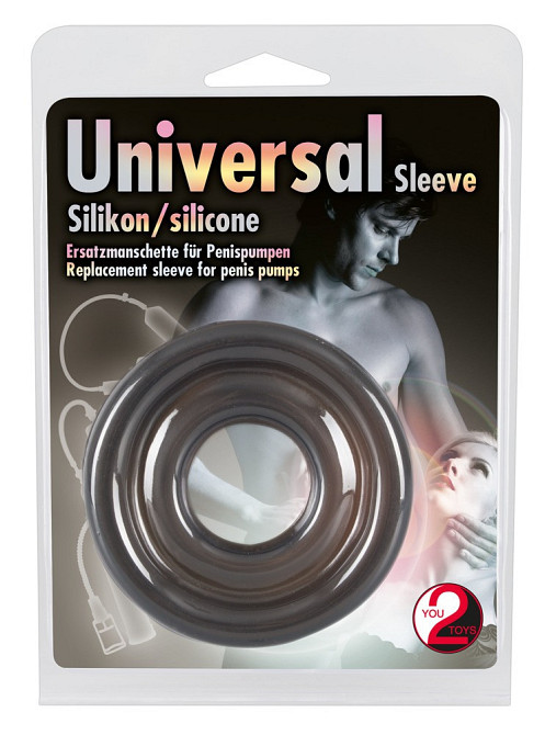 Насадка до помпи - Universal Silicon Sleeve Black Sex Aura Київ - фото 4
