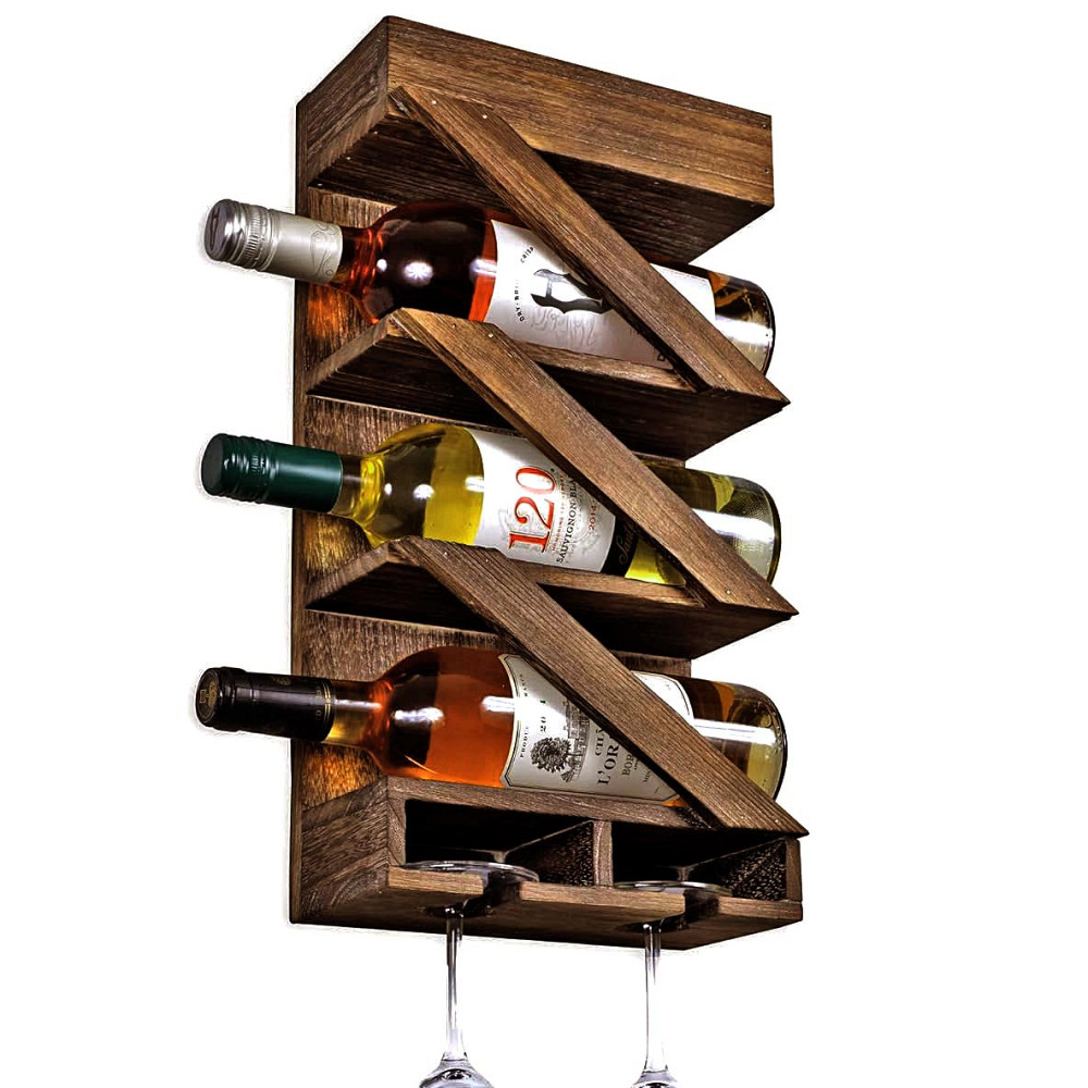 Настенная винная полка 