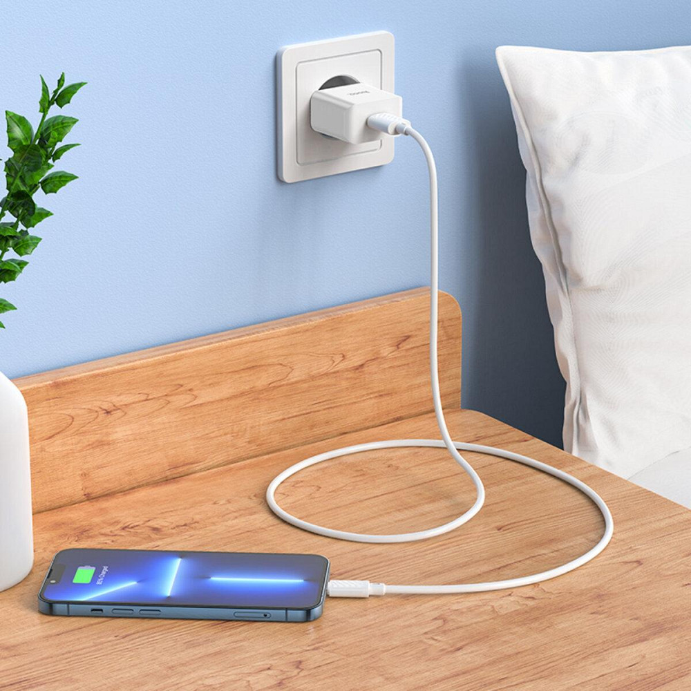 Мережевий зарядний пристрій HOCO C106A Leisure single port charger, колір білий 6931474783882 Одеса - фото 8