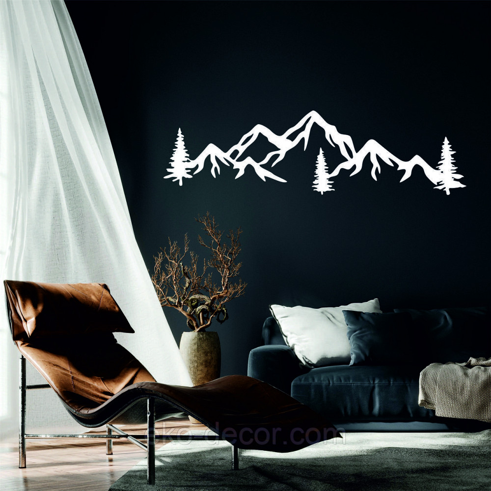 Декоративное настенное Панно «Гори», Декор на стену 70*19 см, Белый Киев - изображение 1