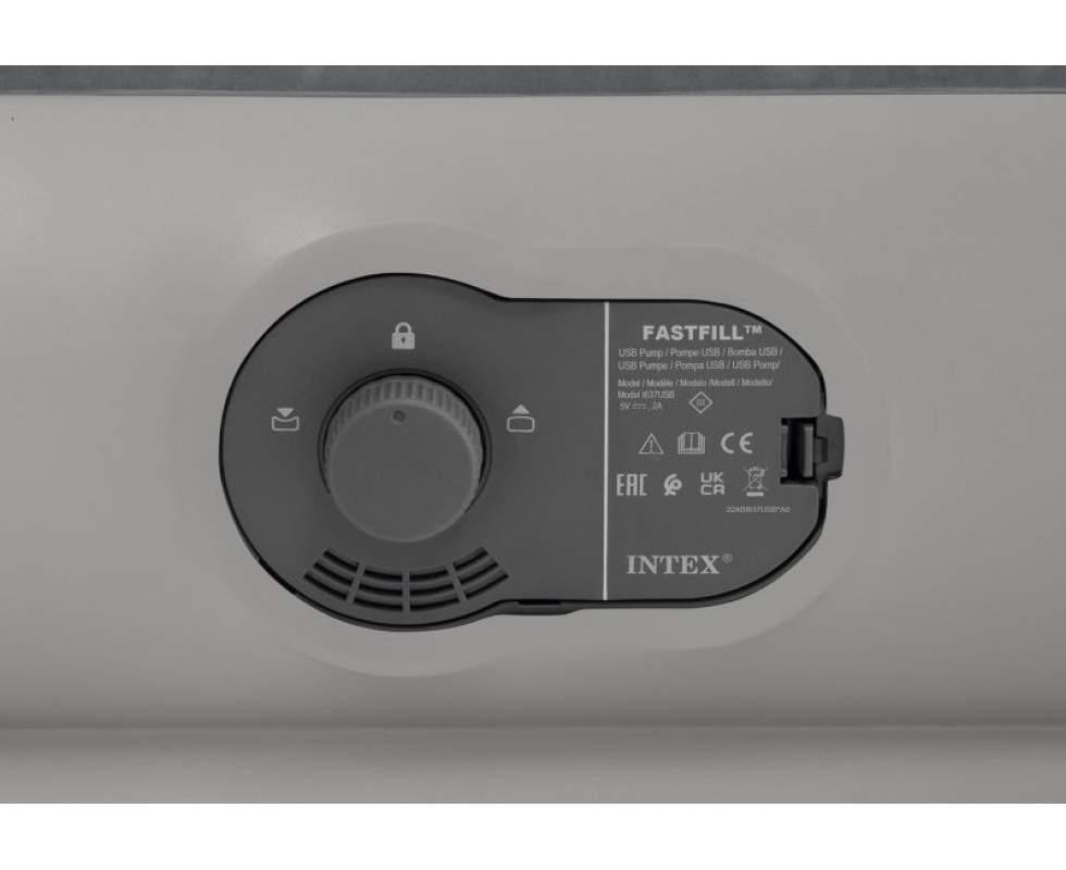 Надувне одномісне ліжко з електронасосом USB Intex 191х99х30 см Київ - фото 3