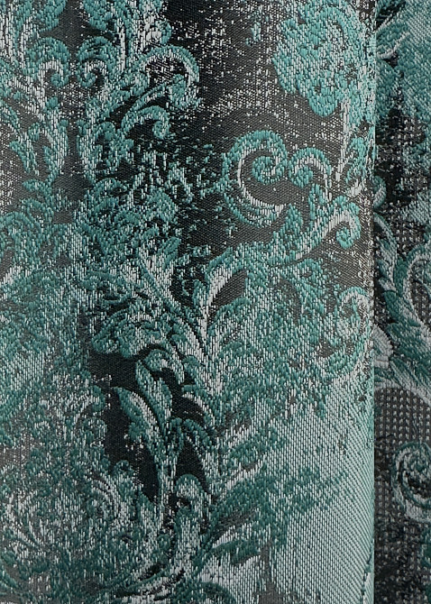 Комплект готових штор VR-Textil Льон Преміум № 1837ш Сірий з бірюзовим 200х295 см 2 шт (32-155) Київ - фото 8