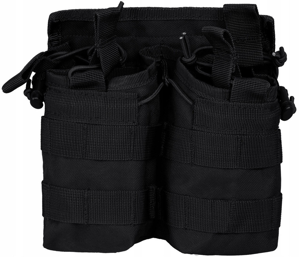 Тактический двойной Подсумок под магазины АК/М4/М16 с системой Molle Mil-Tec от Sturm (13497002) Black Нововолынск - изображение 3