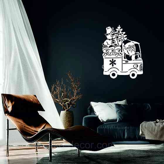 Декоративное настенное Панно «Новый год», Декор на стену 110*83 см, Белый Киев