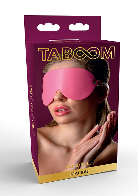 Маска на глаза Taboom Malibu, из веганской кожи, розовый Sex Aura Киев - изображение 7