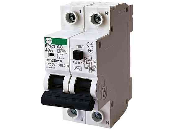 Реле защитного отключения 2P 40A 6kA FPR1-AC 40А/0.03A АС ТМ PF Киев