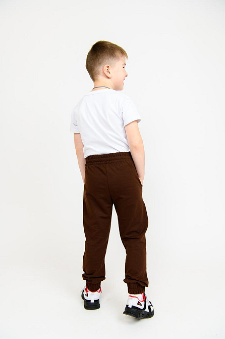 Брюки спортивные детские и подростковые, коричневые Крохатушка одяг 152 Киев - изображение 2