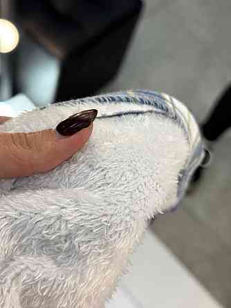 Жіноча тепла сорочка з капюшоном у карту байка на хутрі Блакитний Одеса