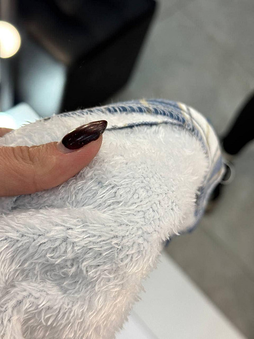 Жіноча тепла сорочка з капюшоном у карту байка на хутрі Блакитний Одеса - фото 2