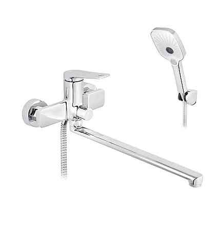 Змішувач для ванни Kroner KRP Makon-C070 з душовим гарнітуром Київ