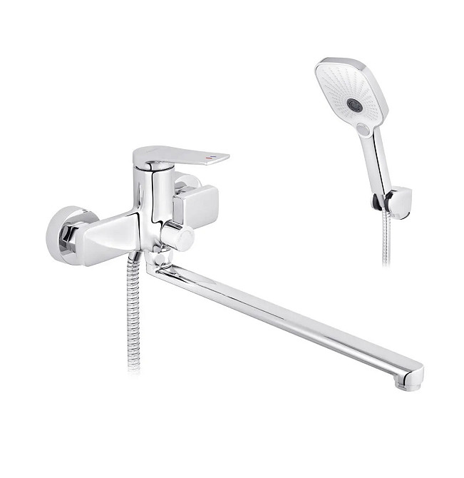 Змішувач для ванни Kroner KRP Makon-C070 з душовим гарнітуром Київ - фото 1