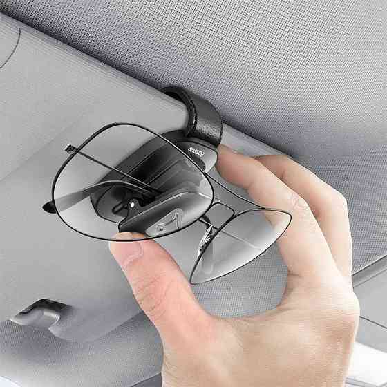 Автодержатель для очков Baseus Platinum Eyewear Clip ACYJN-B01 на солнцезащитный козырек (Черный) Николаев