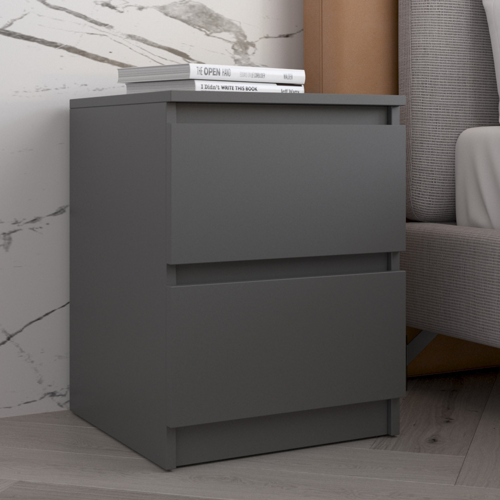 Прикроватная тумба VAYS R-5, 2 ящика без ручек, ЛДСП 40×40×53 см – тумба в спальню Львов - изображение 5