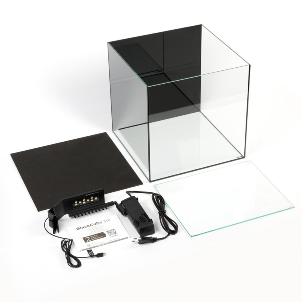 Аквариумный набор BlackCube 30 литров, с черной задней стенкой, 31х31х31 см, стекло 4 мм. Киев - изображение 3