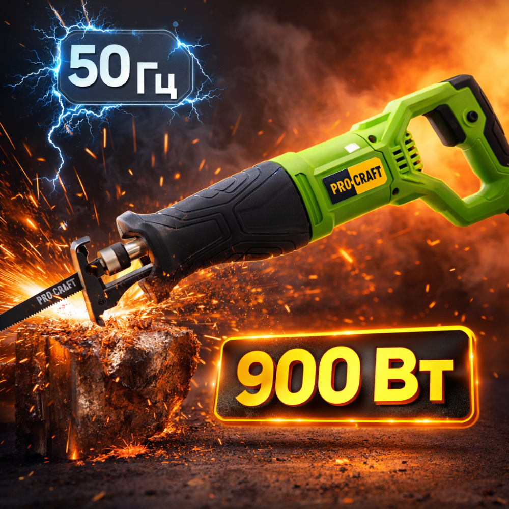 Шабельна пила Procraft PSS1900  900 Вт,Ножівка електрична по дереву 2800 об/хв,Легка електрична ножівка Львів - фото 9