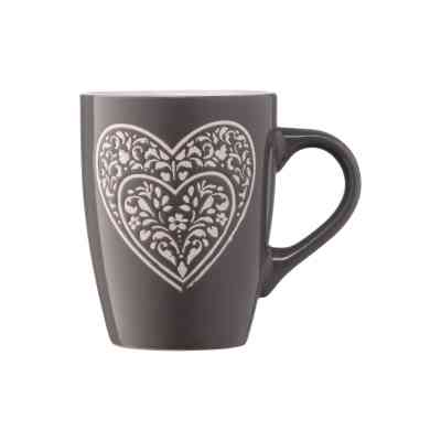 Чашка Ardesto Heart 330 мл Deep Grey (AR3467DGR) Вінниця