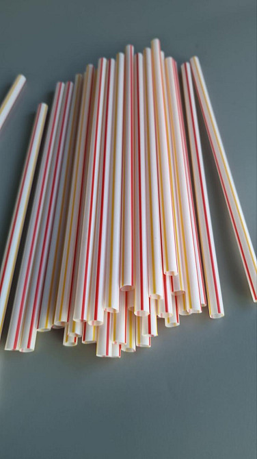 Трубочки широкі для напоїв d6,8 21см Фрешка смугаста (500 шт) Харків - фото 1