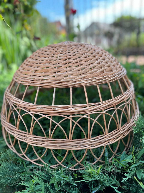Абажур круглый из лозы 50 см Киев - изображение 10