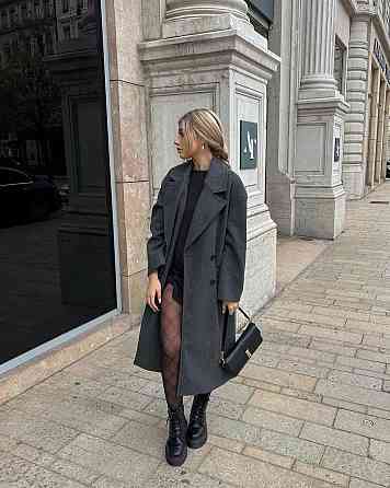 Женское кашемировое оверсайз пальто из меланжевого кашемира Одесса