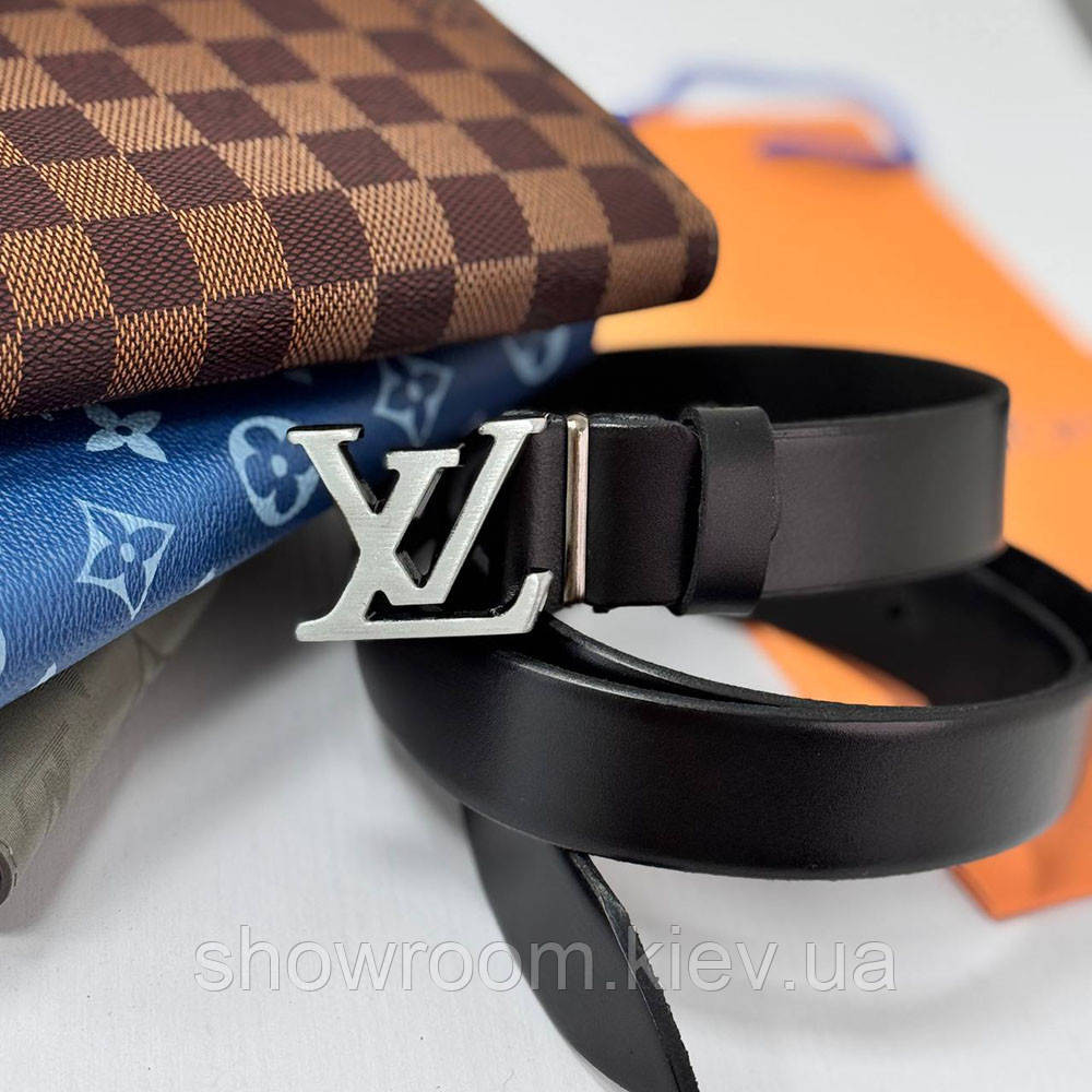 Женский кожаный ремень Lv, лв grey (3 cм) (7111) Киев - изображение 1