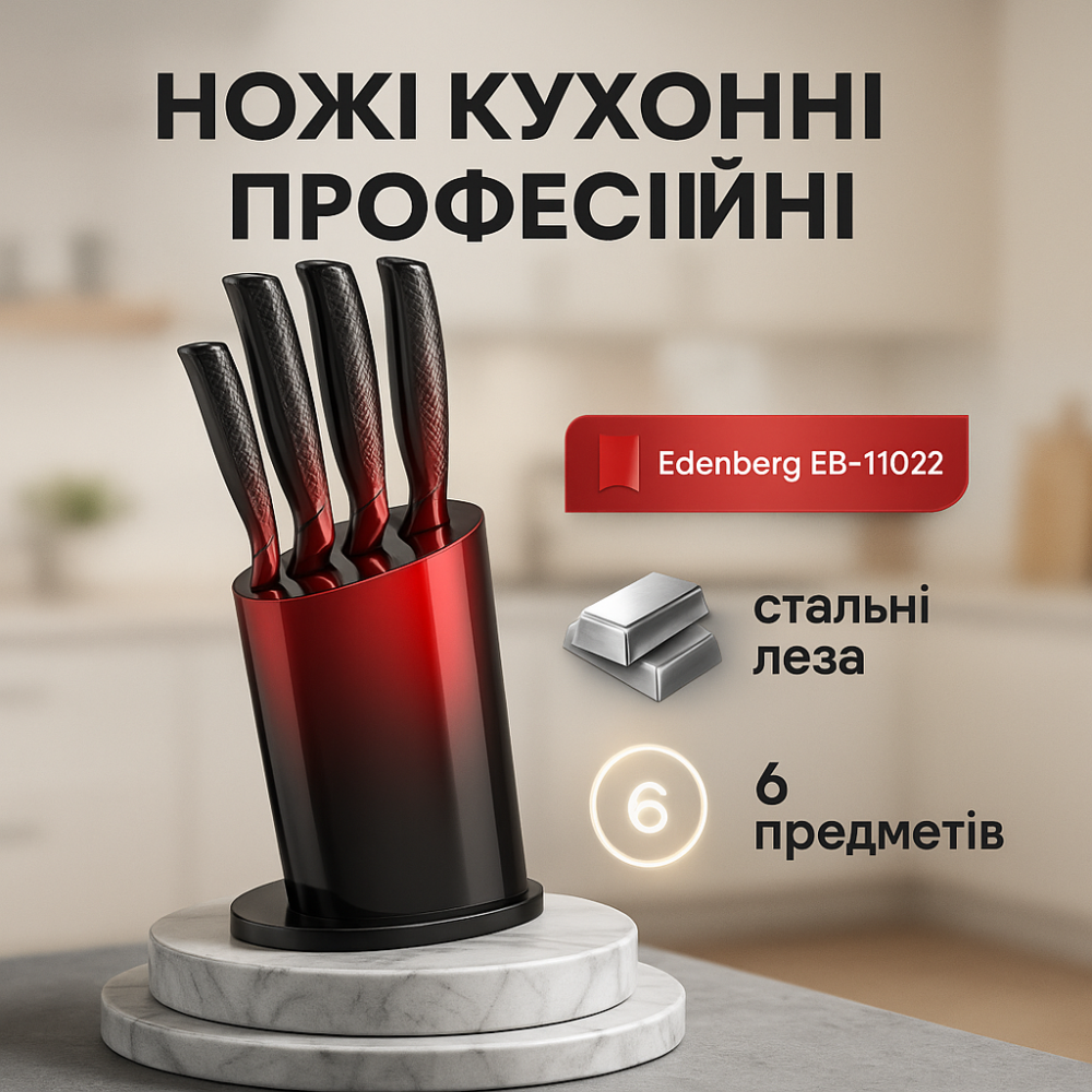 Ножі для кухонних потреб, Набір кухонних ножів для кухарів, Якісні ножі дому Набір ножів побутовий RD-45 Львів - фото 10