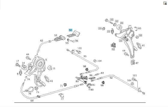Mercedes-Benz  A2104270020 Ручка зняття гальма стоянки E-class W210 E-class S210 Одеса
