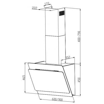 Витяжка кухонна Interline BRAVO BL A/60/GL/K (BRAVOBLA/60/GL/K) Вінниця - фото 8