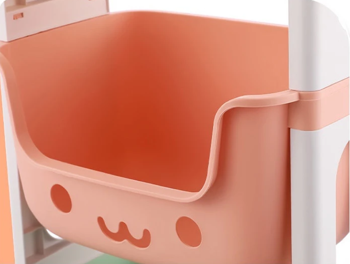 Стелаж для іграшок на колесах і двома рівнями, органайзер для дитячої кімнати, 43×30.3×22 см, різнокольоровий Кам'янець-Подільський - фото 11