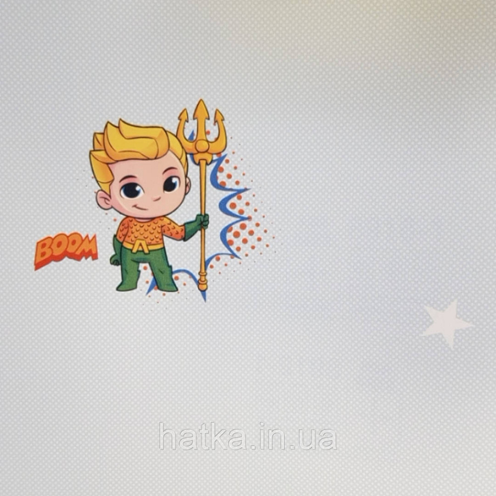 Обои виниловые на флизелине AdaWall Ada Kids метровые детские герои комиксы лига справедливости на голубом Киев - изображение 2