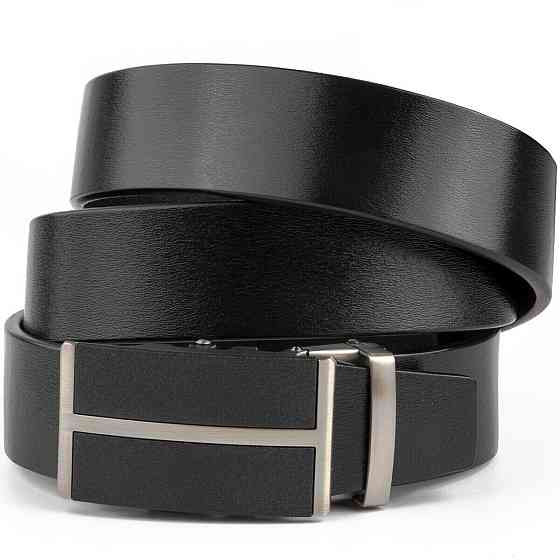 Ремінь чоловічий з чорними вставками на пряжці Чорний (Vintage) Київ