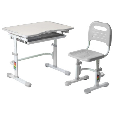Парта со стулом FunDesk Vivo Grey (221892) Винница - изображение 1