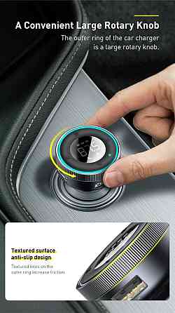FM трансмітер модулятор Baseus Enjoy Car Wireless MP3 Charger CCLH-01 (Чорний) Николаев
