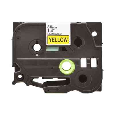 Лента для принтера этикеток UKRMARK B-T661P-BK/YE, совместима с TZE661 ламинированная, 36мм х 8м. black on yellow (900604) Винница